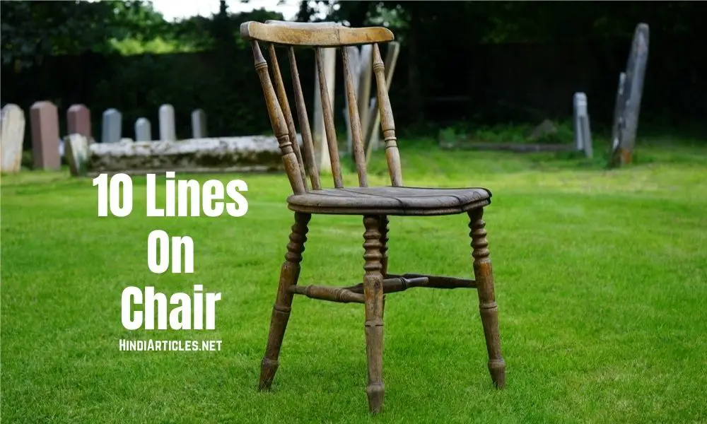 10 Lines On Chair In Hindi And English Language