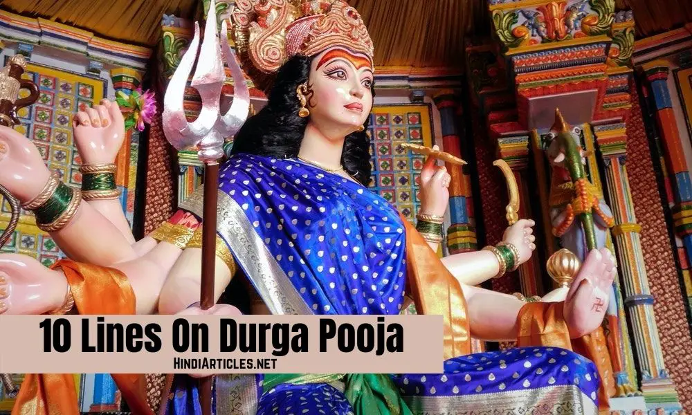 10 Lines On Durga Puja In Hindi And English Language