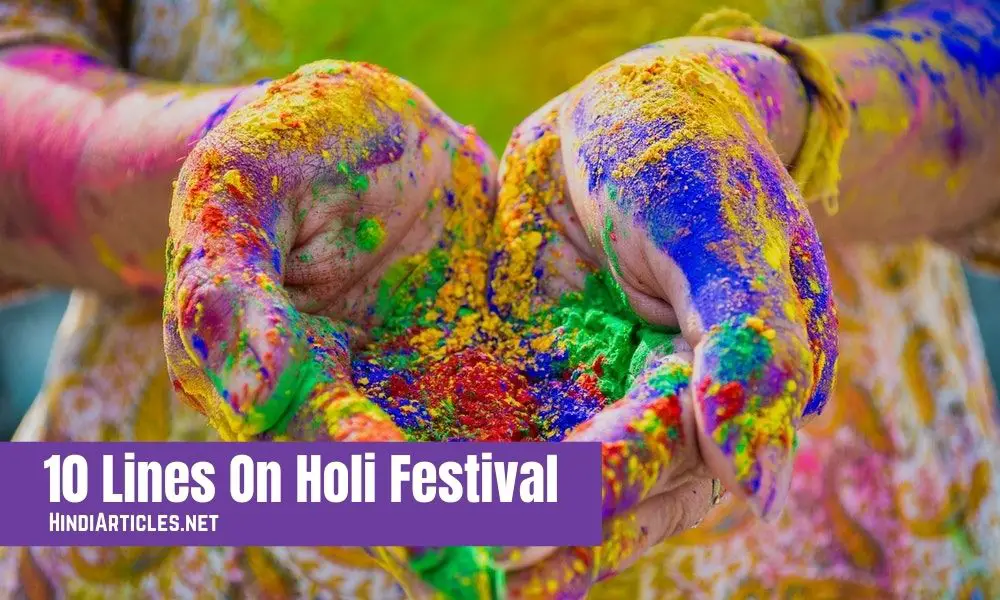 10 Lines On Holi Festival In Hindi And English Language