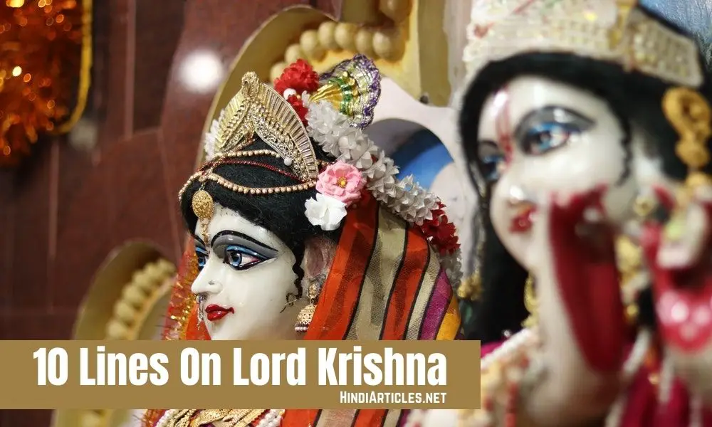 10 Lines On Lord Krishna In Hindi And English Language
