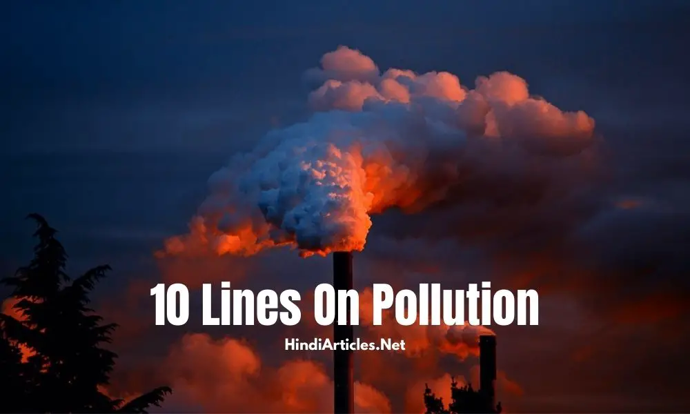 10 Lines On Pollution In Hindi And English Language