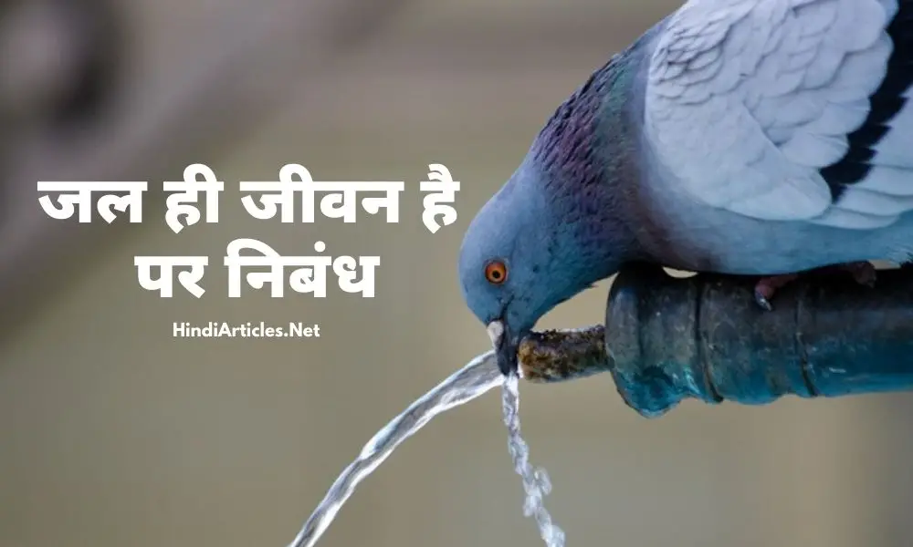 जल ही जीवन है पर निबंध (Jal Hi Jeevan Hai Essay In Hindi)