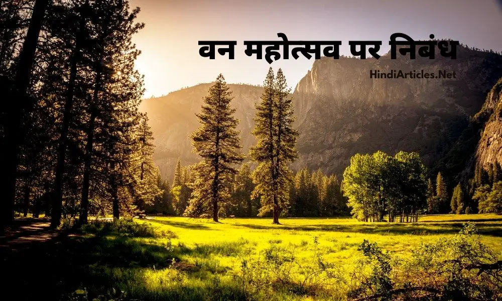वन महोत्सव पर निबंध (Van Mahotsav Essay In Hindi Language)