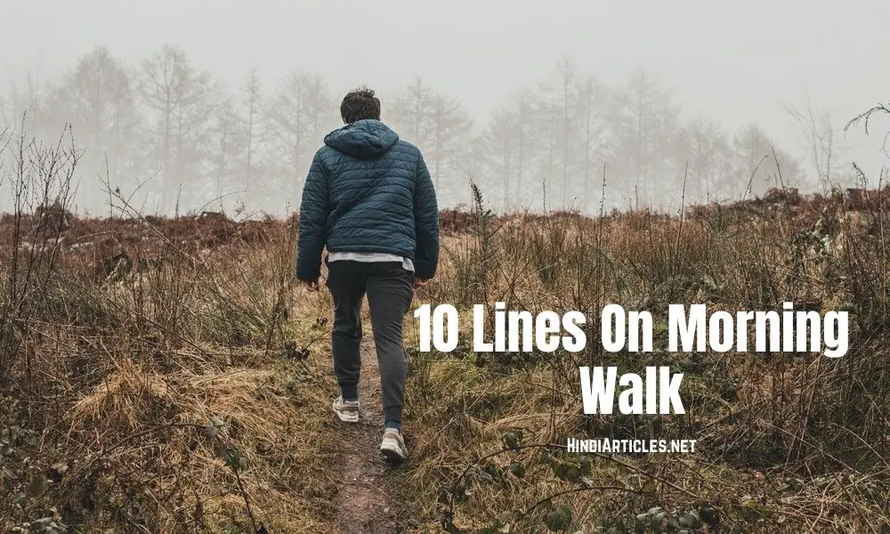 10 Lines On Morning Walk In Hindi And English Language